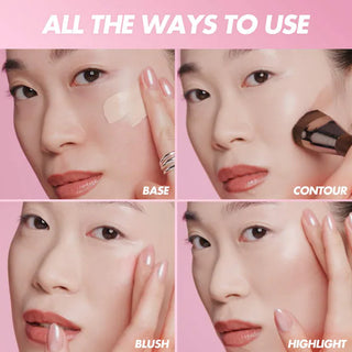 Paleta HD SKIN FACE ESSENTIALS PALETTE 4 en 1 (base + contorno + iluminador + rubor en crema) - MAKE UP FOR EVER