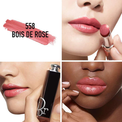 Labial Dior Addict Shine Lipstick - Dior vista frontal con fondo blanco.