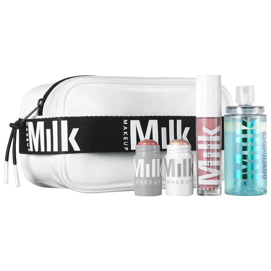 The Werks Makeup Set - MILK MAKEUP vista frontal con fondo blanco.