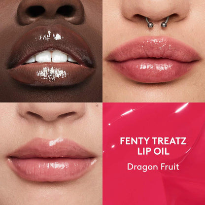 Lip Oil Fenty Treatz Hydrating + Strengthening - Fenty Skin vista frontal con fondo blanco.