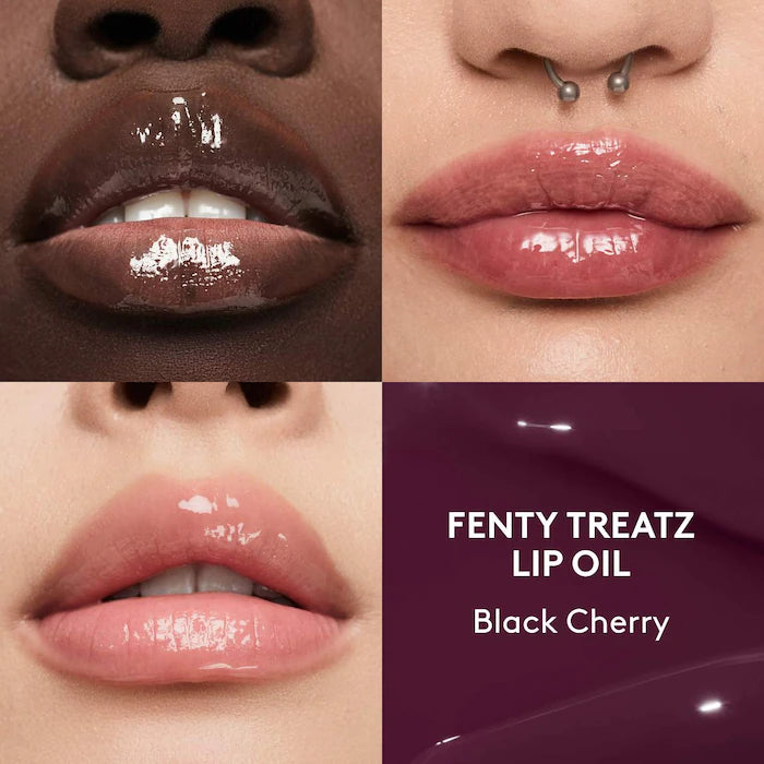 Lip Oil Fenty Treatz Hydrating + Strengthening - Fenty Skin vista frontal con fondo blanco.