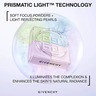 Polvo fijador Prisme Libre Illuminating & Color Correcting Loose Powder - Givenchy vista frontal con fondo blanco.