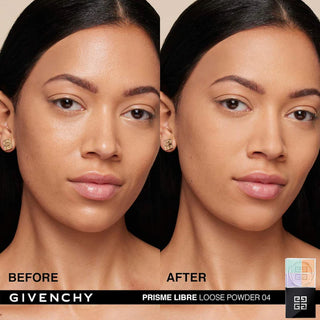 Polvo fijador Prisme Libre Illuminating & Color Correcting Loose Powder - Givenchy vista frontal con fondo blanco.