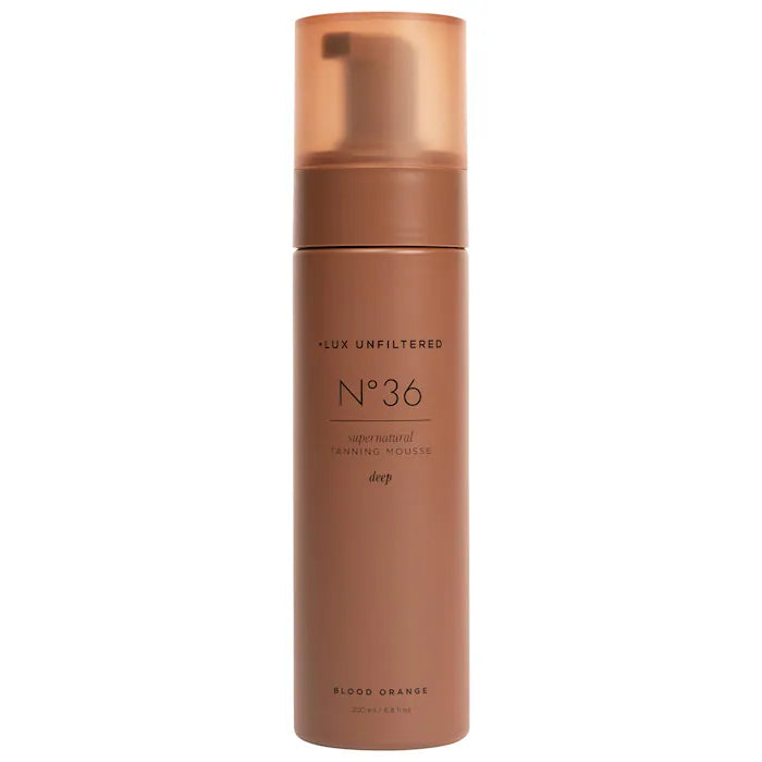 Autobronceador N°36 Supernatural Self Tanning Mousse - Lux Unfiltered vista frontal con fondo blanco.