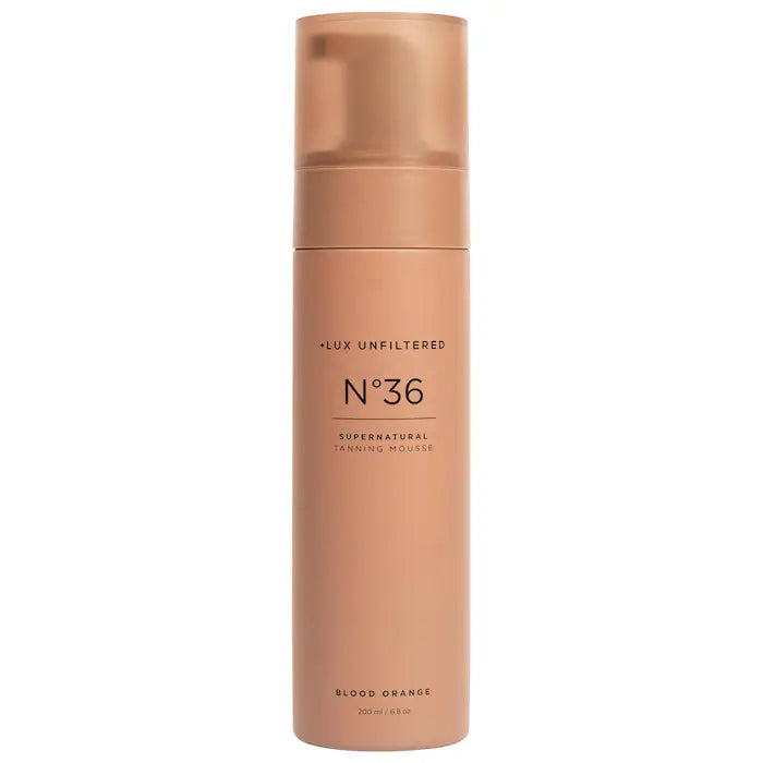 Autobronceador N°36 Supernatural Self Tanning Mousse - Lux Unfiltered vista frontal con fondo blanco.