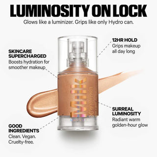 Hydro Grip + Glow: Prebase iluminadora con perlas reflectantes de luz - MILK MAKEUP