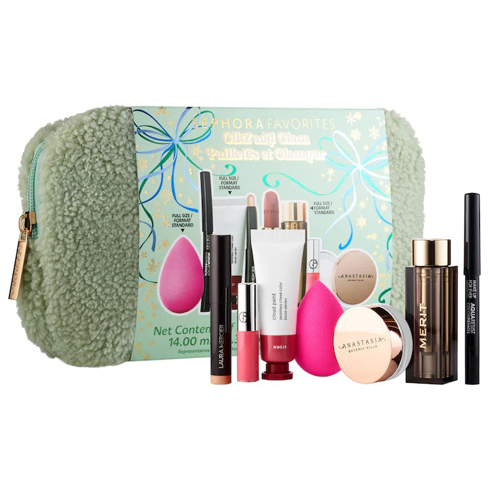 Glitz and Glam Makeup Set - Ed. Limitada vista frontal con fondo blanco.