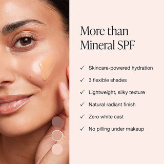 Protector solar facial Mineral Sun Glow Broad Spectrum Sunscreen SPF 43 PA +++ con péptidos y vitamina C - INNBEAUTY PROJECT