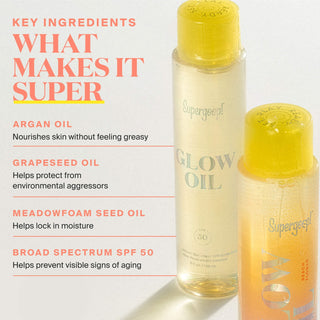 Glow Oil SPF 50 Body Oil con Coco, Vainilla & Fig - Supergoop!
