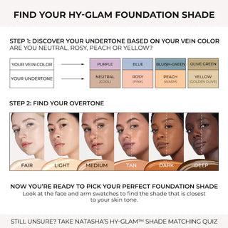 Base de Maquillaje Hy-Glam Foundation Hydrating & Blurring - NATASHA DENONA