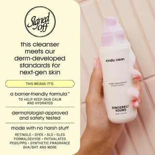 Kindly Clean Gel limpiador espumoso hidratante y calmante - Sincerely Yours