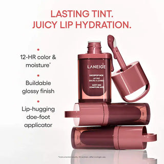 Labial JuicePop Box Lip Oil Stain 12HR Hydrating Tint - LANEIGE