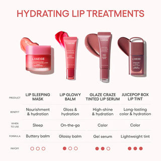 Labial JuicePop Box Lip Oil Stain 12HR Hydrating Tint - LANEIGE