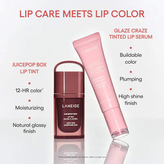 Labial JuicePop Box Lip Oil Stain 12HR Hydrating Tint - LANEIGE