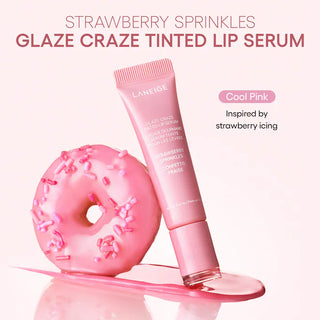 Set de bálsamos labiales Glaze Craze Donut Delight Hydrating Tinted Lip Serum Duo - LANEIGE