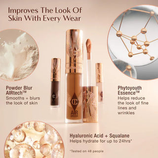 Corrector Airbrush Flawless — efecto difuminado de larga duración a prueba de arrugas con Ácido Hialurónico - Charlotte Tilbury
