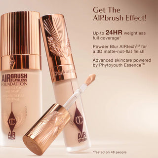 Corrector Airbrush Flawless — efecto difuminado de larga duración a prueba de arrugas con Ácido Hialurónico - Charlotte Tilbury