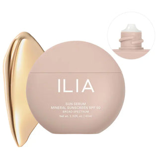 Protector solar facial Sun Serum Mineral Sunscreen SPF 50 fórmula Oil Control por 8 horas - ILIA