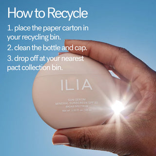 Protector solar facial Sun Serum Mineral Sunscreen SPF 50 fórmula Oil Control por 8 horas - ILIA