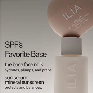 Protector solar facial Sun Serum Mineral Sunscreen SPF 50 fórmula Oil Control por 8 horas - ILIA