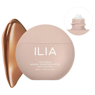 Protector solar facial Sun Serum Mineral Sunscreen SPF 50 fórmula Oil Control por 8 horas - ILIA