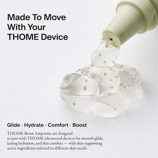 Exosome Boost Ampoule: Ampolla potenciadora de exosomas con ácido pantoténico y CICA-EV para una piel más calmada y luminosa - THOME