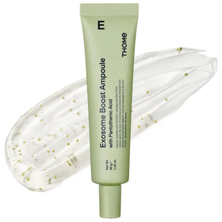 Exosome Boost Ampoule: Ampolla potenciadora de exosomas con ácido pantoténico y CICA-EV para una piel más calmada y luminosa - THOME