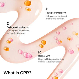 Serum facial CPR Triple-Synergy Wrinkle Care: con retinal, péptidos y colágeno para combatir los signos visibles de la edad - THOME