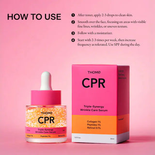 Serum facial CPR Triple-Synergy Wrinkle Care: con retinal, péptidos y colágeno para combatir los signos visibles de la edad - THOME