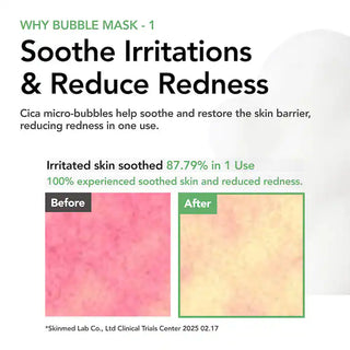 Mascarilla facial de burbujas Calmante 30 sec Quick Bubble Mask con Cica-Exosome - MENOKIN