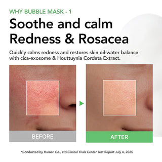 Mascarilla facial de burbujas Calmante 30 sec Quick Bubble Mask con Cica-Exosome - MENOKIN