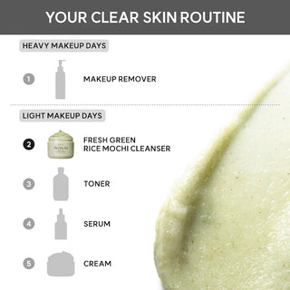 Limpiador facial Fresh Green Rice Mochi Foaming Cleanser con té verde para el acné - Arencia
