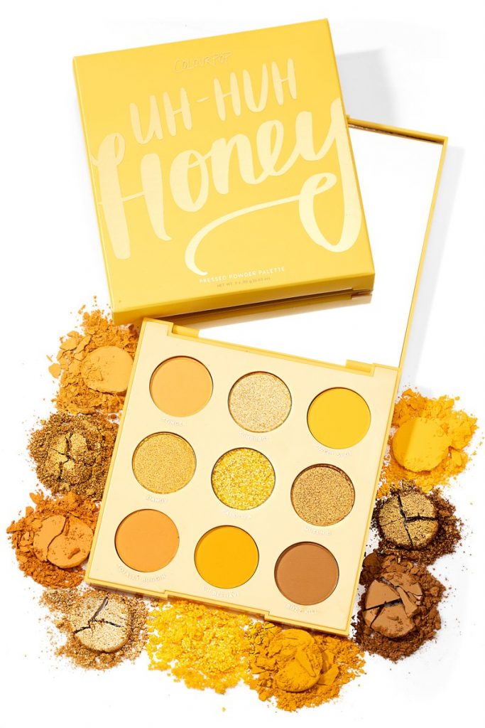 Paleta de Sombras de Ojos uh-huh Honey - ColourPop vista frontal con fondo blanco.