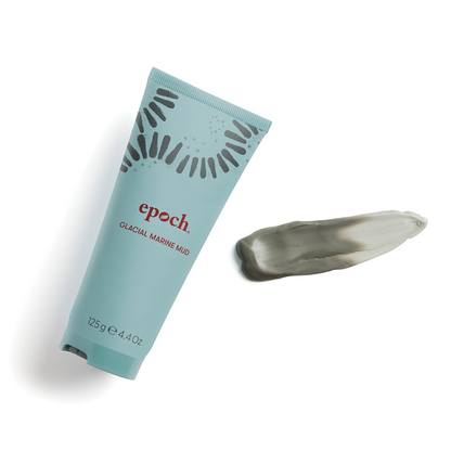 Mascarilla renovadora Epoch® Glacial Marine Mud - NU SKIN vista frontal con fondo blanco.