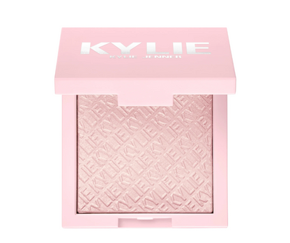 Polvo iluminador kylighter - Kylie Cosmetics vista frontal con fondo blanco.