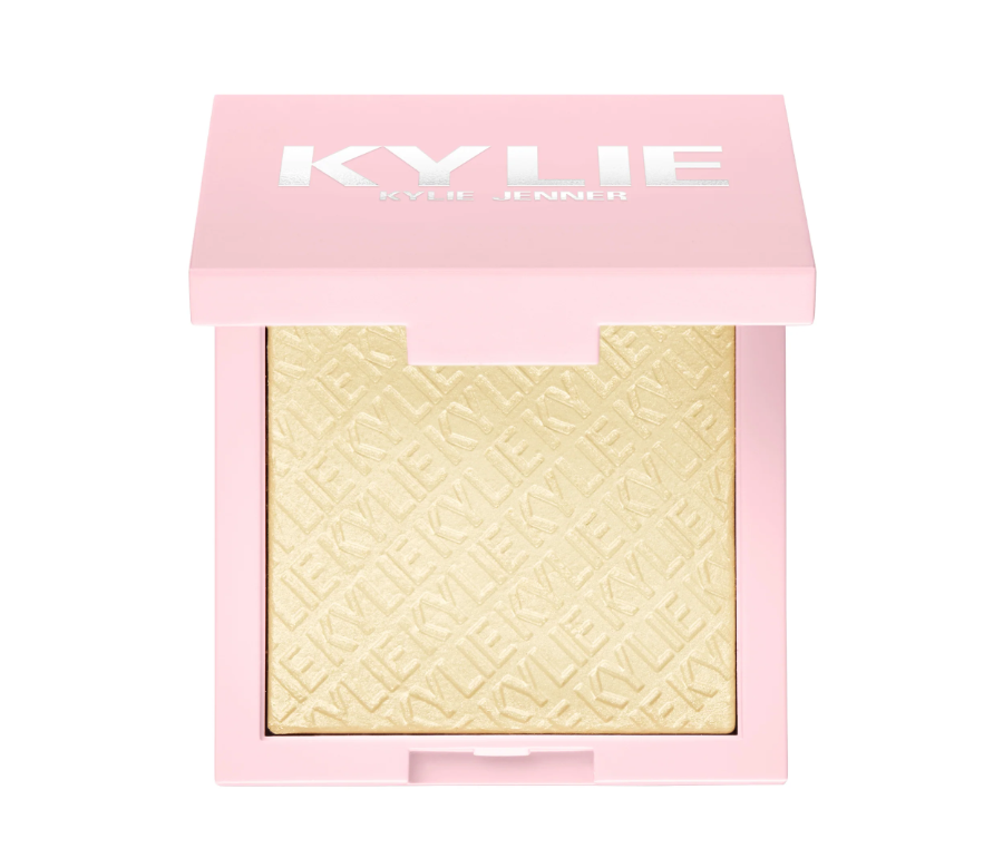 Polvo iluminador kylighter - Kylie Cosmetics vista frontal con fondo blanco.